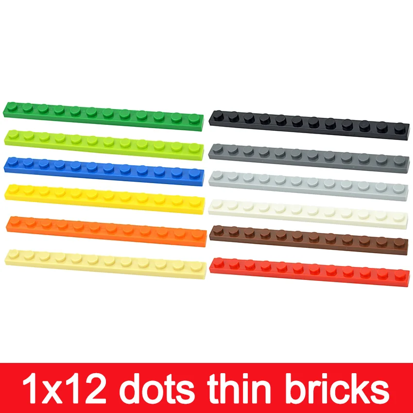 20ks MOC tenké tehly 60479 Plate 1 x 12 DOT MODEL BUDOVANIE BLAKY VOJNA FARITÁLNE ČASŤ DIY Vzdeláva