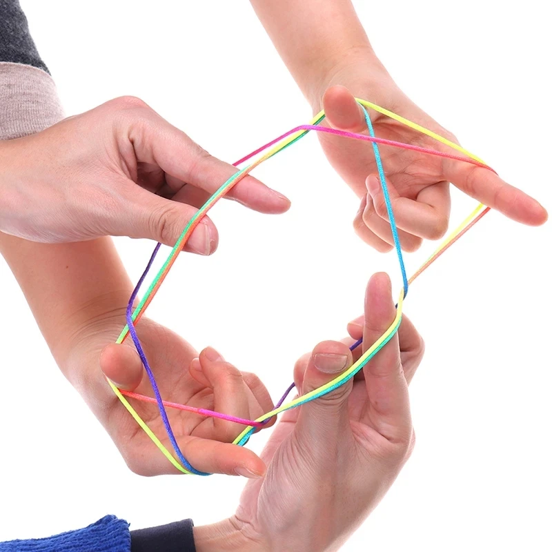 20ks Rainbow lana prstový strun hry mačky Cradle Toy Party uprednostňuje goodie tašku pre deti pre deti narodeninové darčeky Ceny Ceny