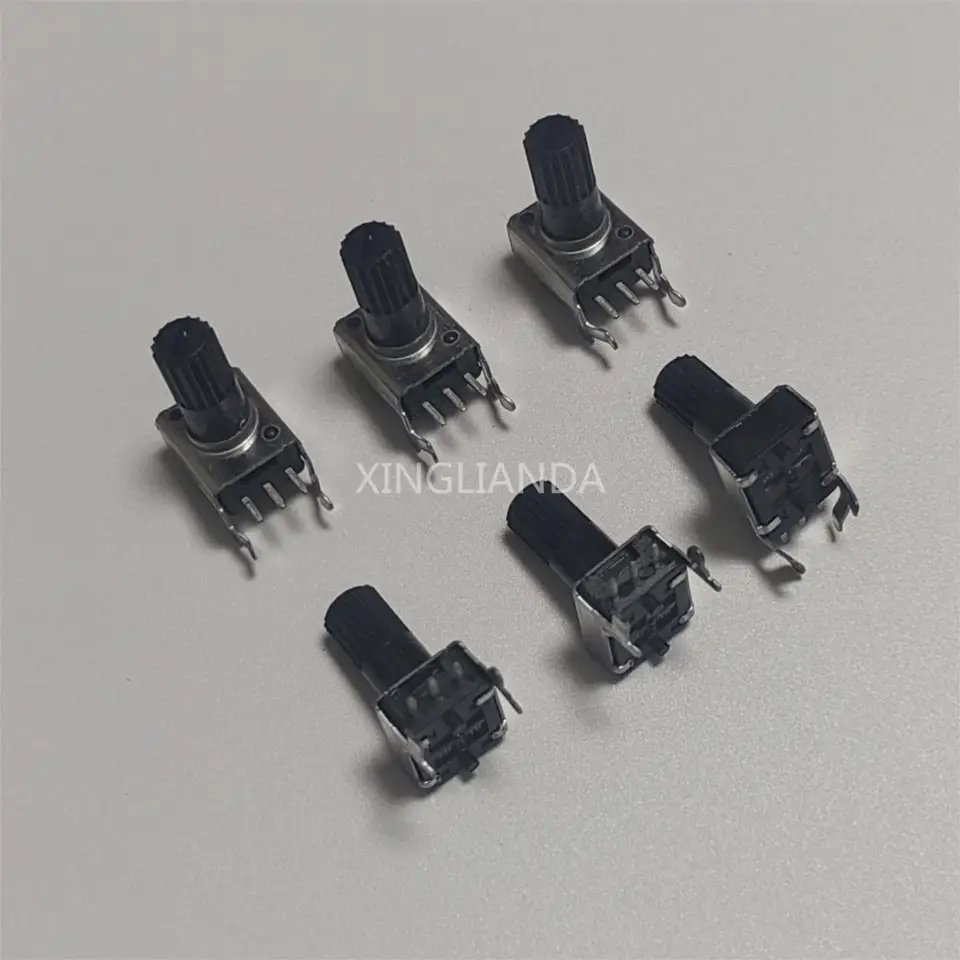 20ks RV09 Horizontálny 12,5 mm hriadeľ 1k 2k 5k 10k 20k 50k 100k 100k