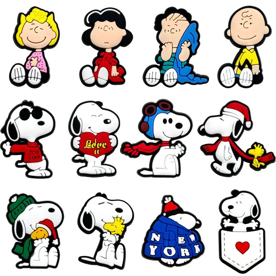20ks/set Cute Nová séria snoopy pre topánky Dizajnérske doplnky Diy Dekorácie pre klasické detské detské darčeky Horúce predaj