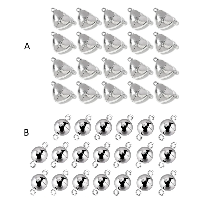 20ks/set Mini zliatinové okrúhle tvary magnetu Magnet kúzlo roztomilé magnetické sponky pre prívesky na šperky náramok Náramok Náramok Náramok Náramok Výroba príslušenstva