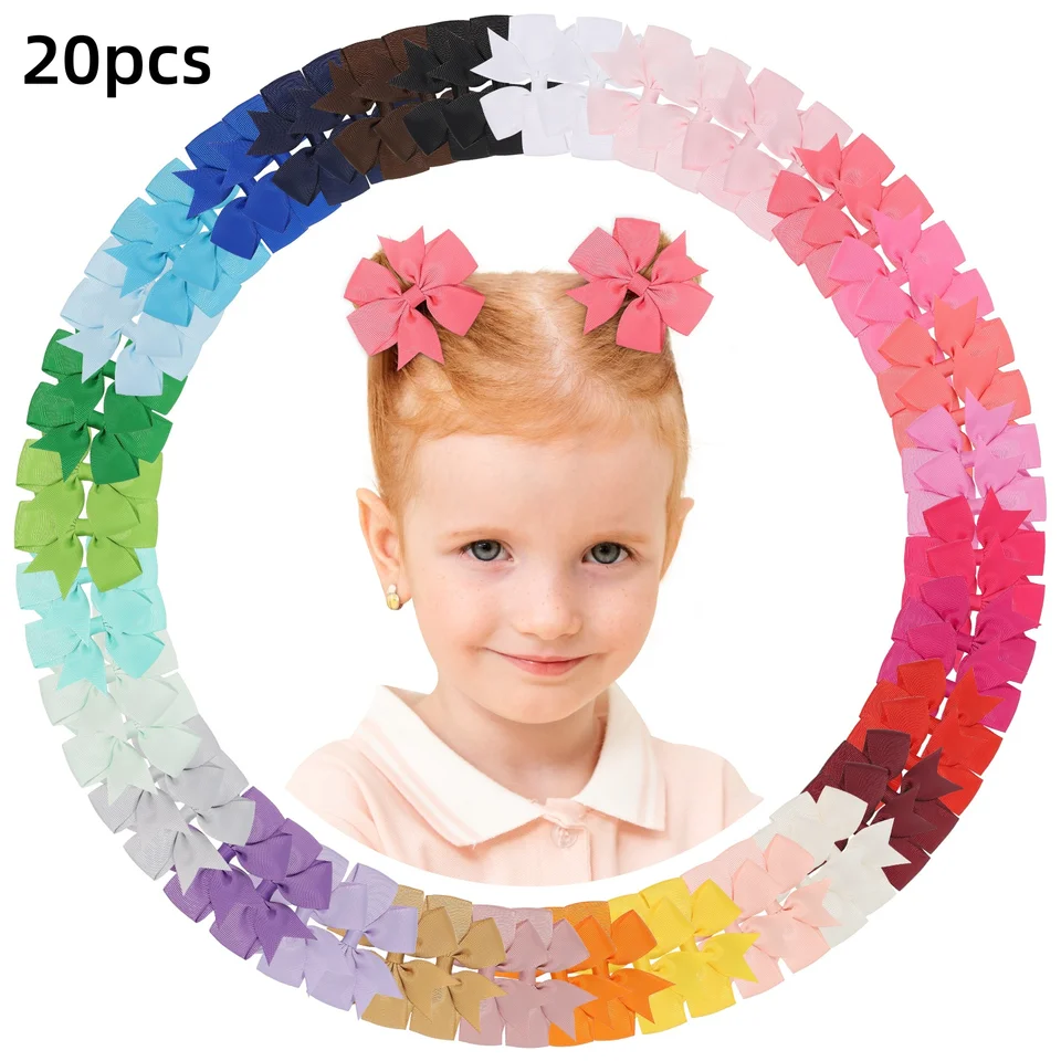 20ks/set Sladká náhodná cukrová farebná klipka na vlasy pre dievčatá pre dievčatá roztomilé prúžky Vlasovňu Kids Detské odevy pre deti Darčeky
