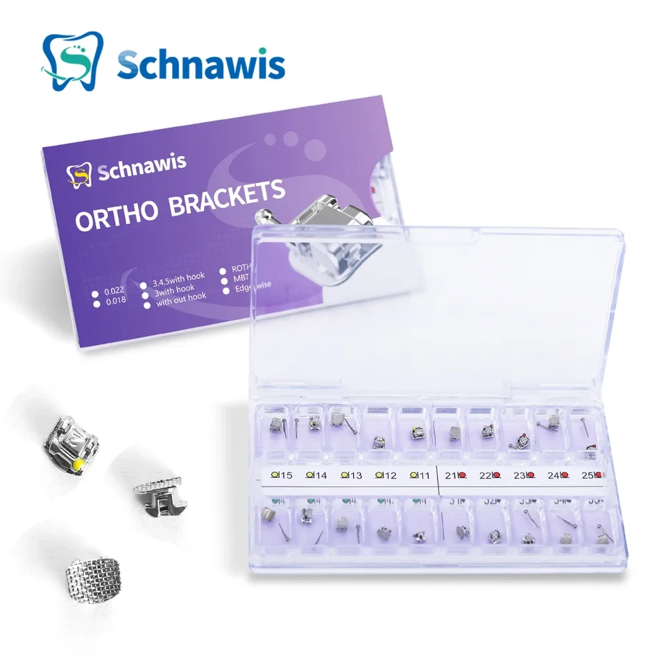 20ks/set zubné ortodontické kovové samoobslužné držiaky Pohyblivé háčiky Roth MBT Edgwise +Tool Ortodont Materials