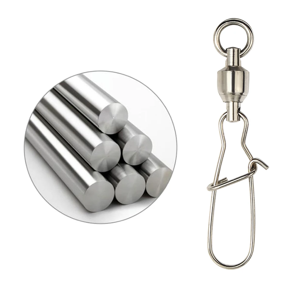 20ks Swivel Snap Conector Pin guľôčkový ložisko Rolling Ring pracka Kit Pesca Lure Line Connect Cross Lock Fishing Tools