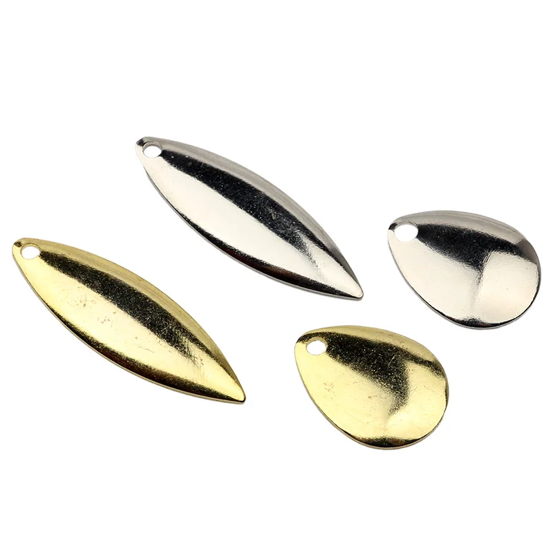 20ks/taška Easy Spin Colorado Willow Spinner Blades Kovová lyžica Lure For Spinnerbait Buzzbait Bass Lure Fishing Tachle DIY Nickel