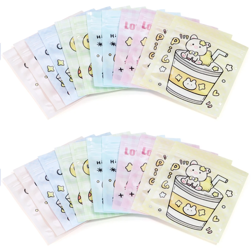 20ks/veľa roztomilých kreslených zvierat Magic Color Color Zip Lock Bag Multi Styles Sluhovacie tašky pre ozdobu kozmetické balenie cukroviniek