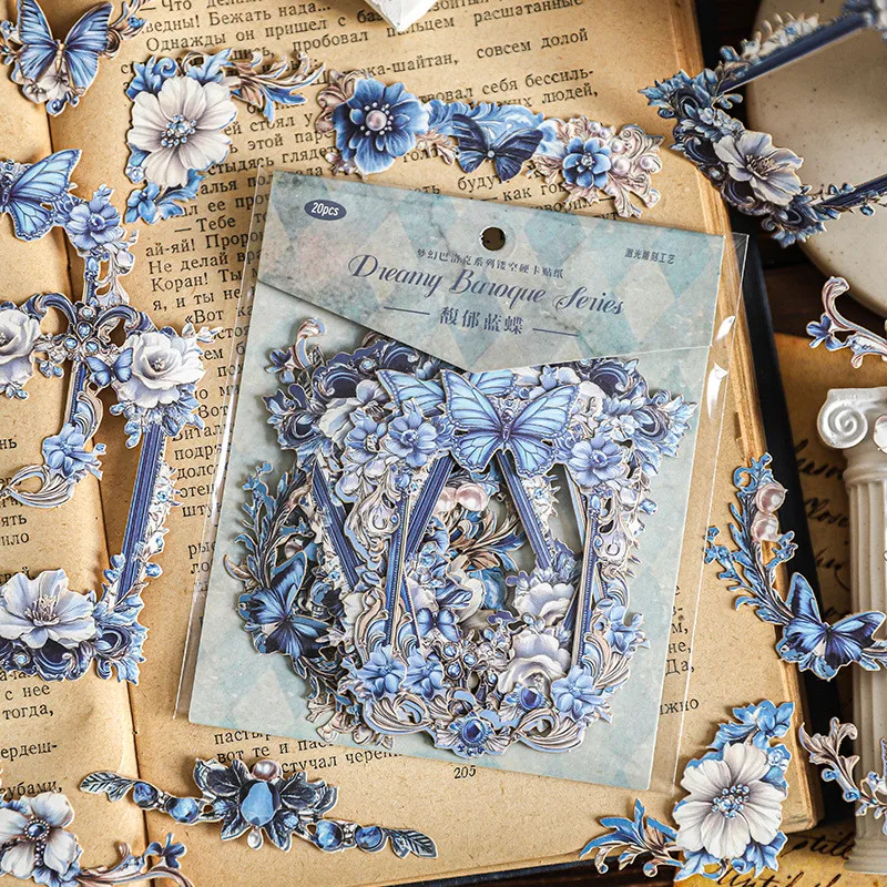 20ks vintage dutiny papierových nálepiek kreativita DIY Nálepky ručne vyrábané dekoratívne nezdravé časopisy Scrapbooking Collage Collage