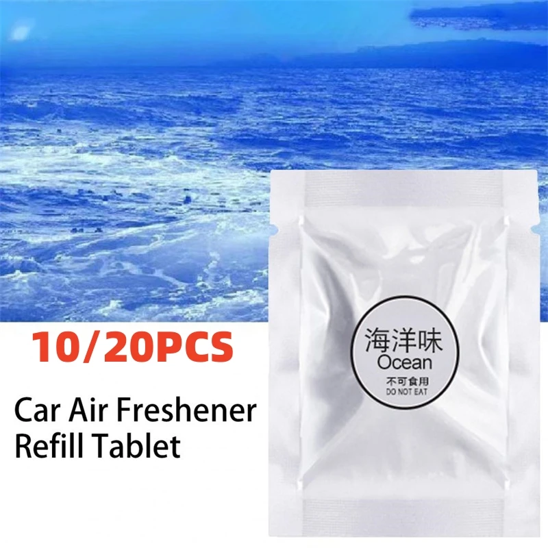 20ks vôňa Tablet Tablet Dlhodobé auto Aromaterapia Tablet Tablet Solid Auto Air Air Dočerot osviežovač parfumový doplňovač