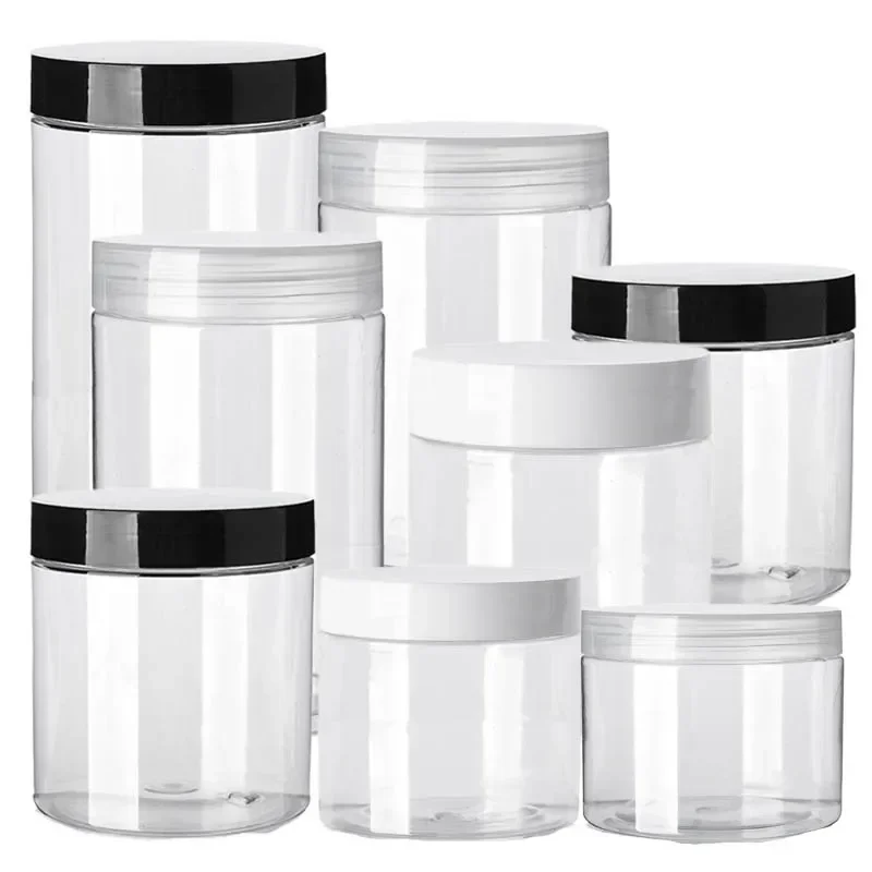 20ks/šarža 30/50/60/80/10/100/120/150/200 ml prázdna úložná nádoba Kozmetické krémové kontajnery na tvár Plastové balenie nádoby pre cukrovinky