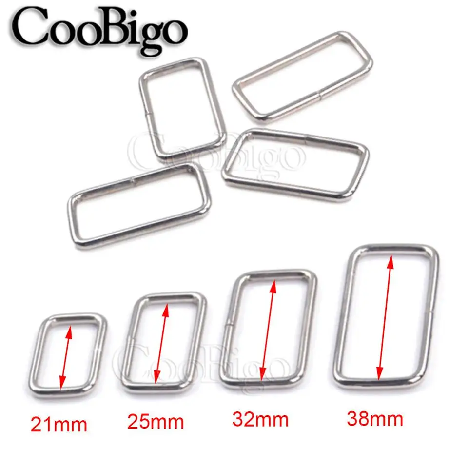20ksové nastaviteľné nastaviteľné obdĺžkové obruč obruč Suster Sturik Slider Služba Odzvok pre batohové remienky Pets Pets Collar DIY Príslušenstvo