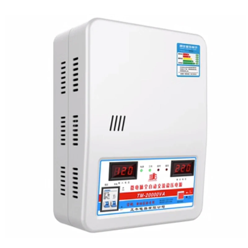 20KW Vstupné napätie stabilizátora napätia 120V-270V Výstup 220V Automatického stabilizovaného regulátora napájacieho napájacieho napájacie