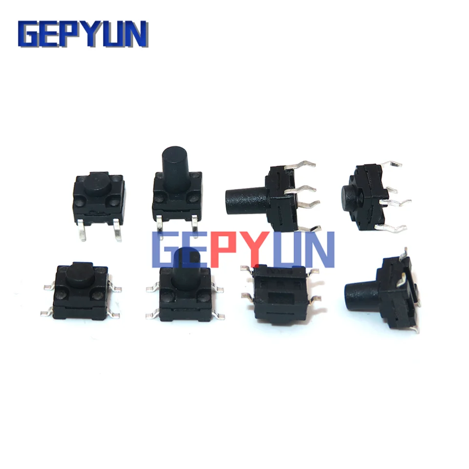 20pcs 6x6 PCB Tagat -hmatcy Mini Push Tlačidlo SMD SMD DIP 4PIN MICRO SWINT 6*6*4,3/5/6/7/8 mm 6x6*4,3 mm 5 mm 6 mm 7 mm vodotesný