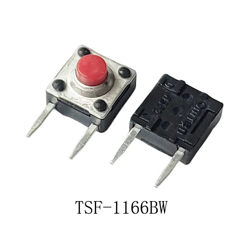 20pcs 6x6x5mm strana 2pin 2pin vodotesný plastový červený tlačový tlačidlo Tactical Tactical Switch 260GF tlačidla Micro Tlačidlo Prepínač mikro