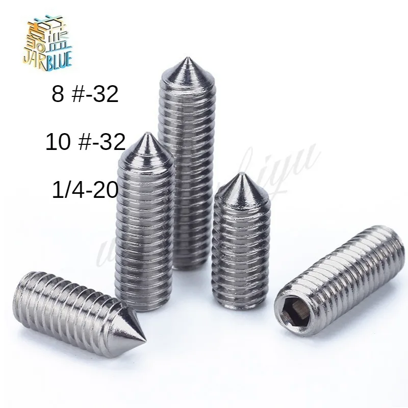 20pcs 8#-32 10#-24 10#-32 1/4-20 DIN914 UNC SCREKS ZÁKLADNÉ SCREKY