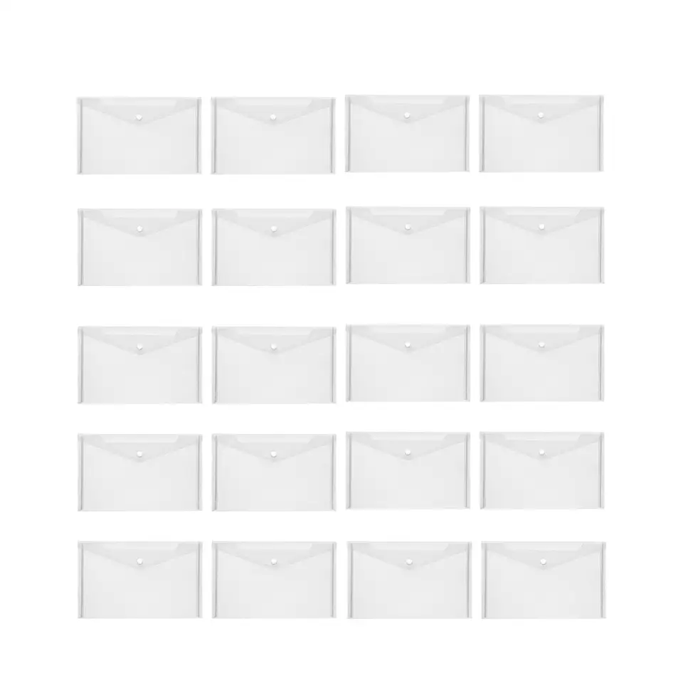 20pcs A4 Dokument Bag File Folder Veľká kapacita Multifunkčné dokumenty obálky dokumentu pre obchodnú organizáciu