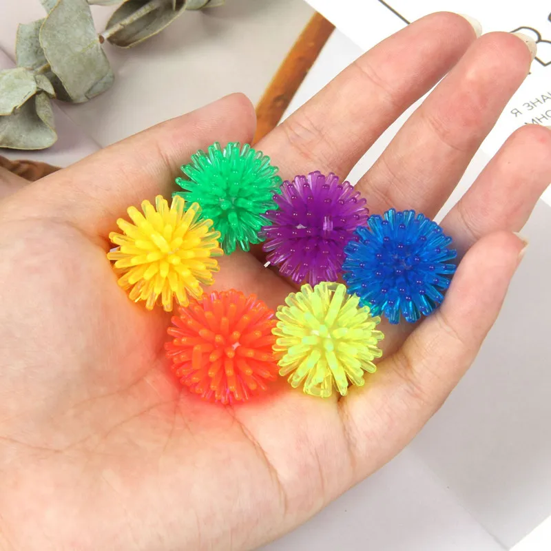 20pcs TPR Bayberry Ball Hedgehog Mini Masážna lopta pre jogu masáž masáž guľôčkového vetra dekompresia Soft Squishy Squeeze Fidget Toy