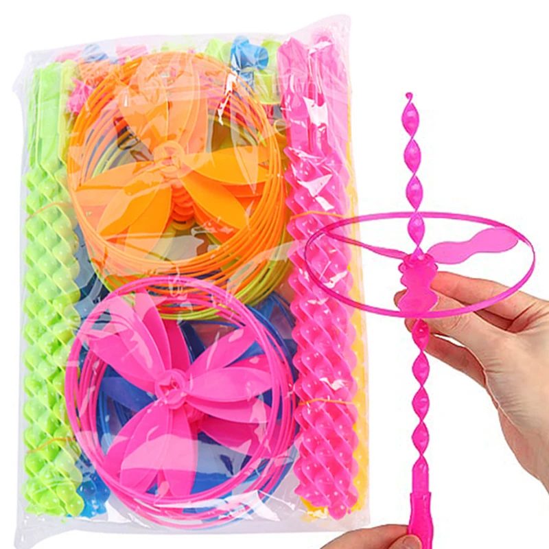 20set/taška Farebná ruka Push Flying Disc Toys Plastic Flying Dragonfly Kee Birthday Party uprednostňuje hosť