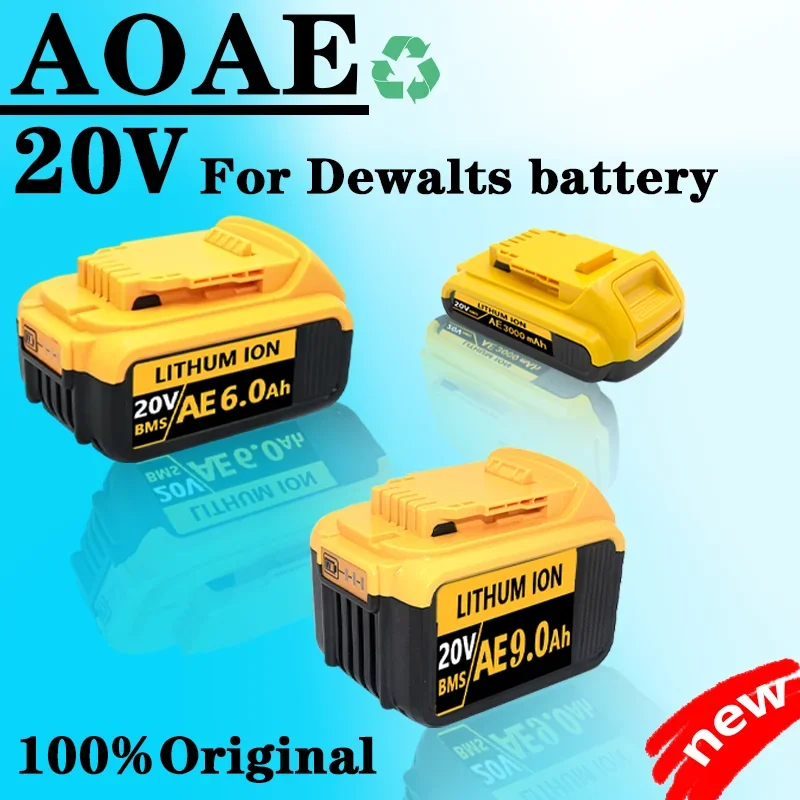 20V 6000MAH Nabíjateľná batéria vhodná pre Dewei DCB184 DCB180 DCB181 DCB182 DCB183 DCB185 20V Výmena batérie napájacieho nástroja