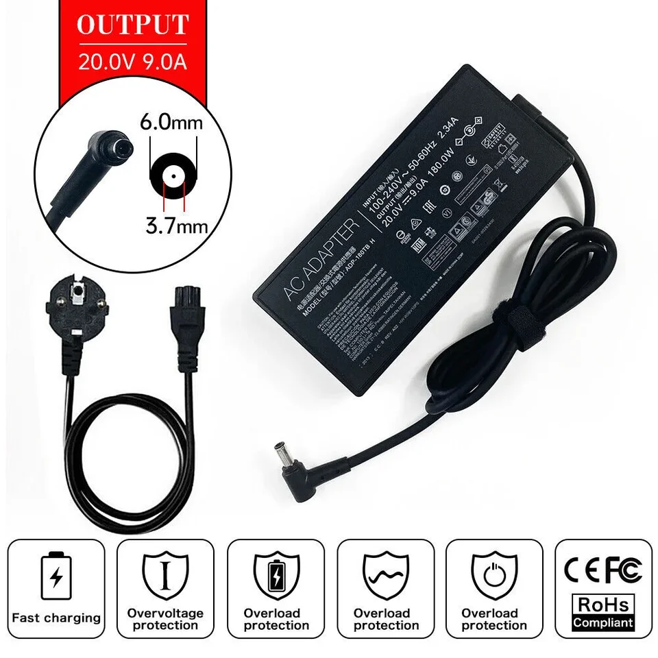 20V 9A nabíjačka AC adaptéra pre laptop pre ASUS ROG GA401IH G21 EV020T GR8 II-6GT024Z II-6GT016Z, TUF FA706 FX705DT FX505 F15-HF076W