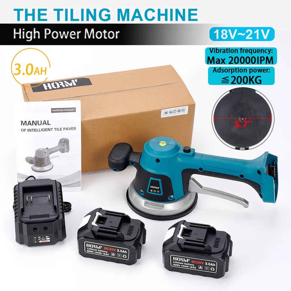 20V bezdrôtový obklad vibrátorov obkladacích strojov 6 rýchlostných automatických dlaždíc Nastavenie nastavenia absorbovať napájací náradie pre batériu Makita