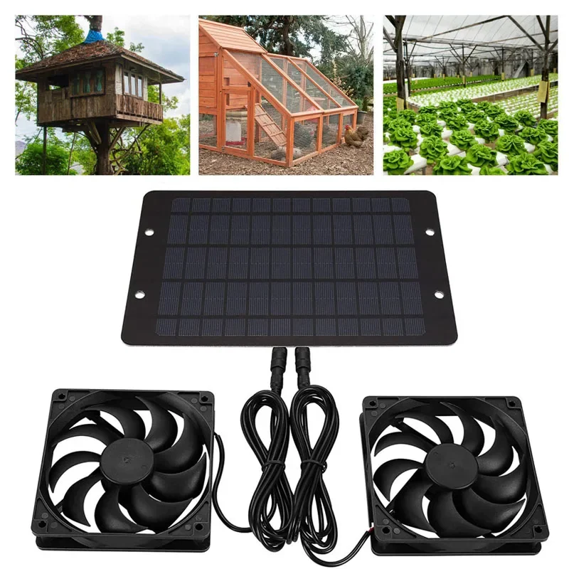 20W 12V Solárny výfukový ventilátor Solárny vzduchový extraktor Mini ventilátor Solárny panel Fan For pre pes kuracie domy skleník RV poplatok
