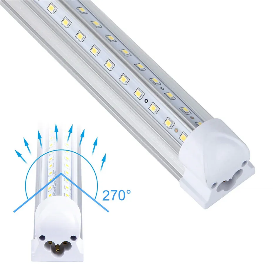 20W 2000LM LED žiarovkové trubice 96LEDS 2835SMD T8 LED trubica svetlo 57 cm asi 2 stôp V tvarová lampa INDOROPLITÁCIE SLEDNÁ BIELA ​​WHETE WHETE