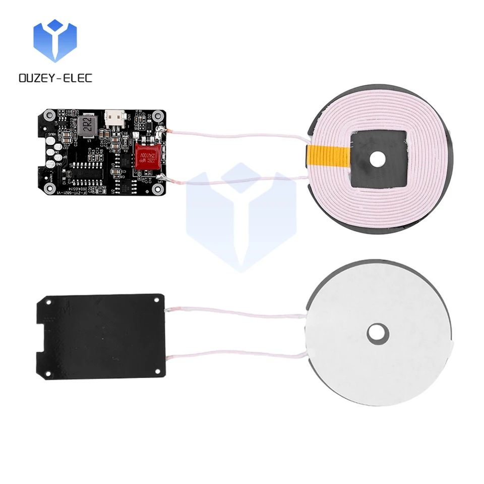 20W Modul bezdrôtového nabíjania s vysokým výkonom Modul pre vysielač nabíjačiek 5V 9V 12V Adaptívna DIY rýchla nabíjačka pre smartfón