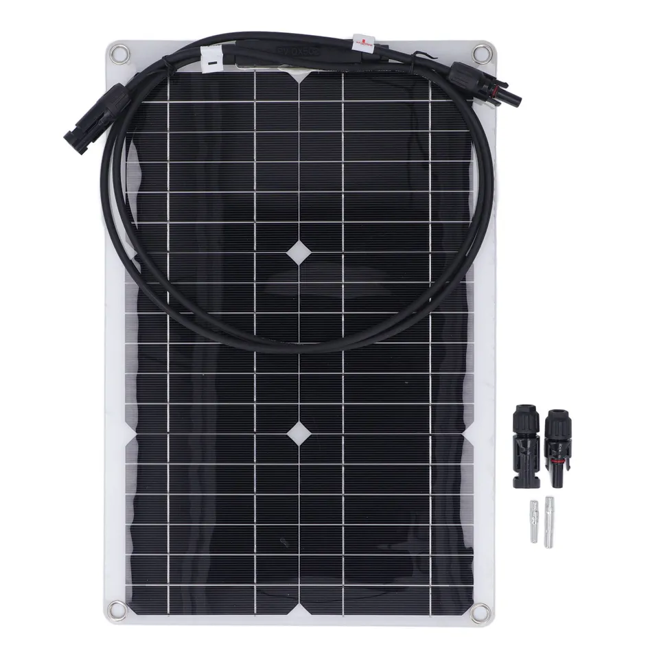 20W Solárny panel Vysoko účinný vonkajší solárny panel 18V podpora 300 W preťaženia pre RV a mimo mriežky
