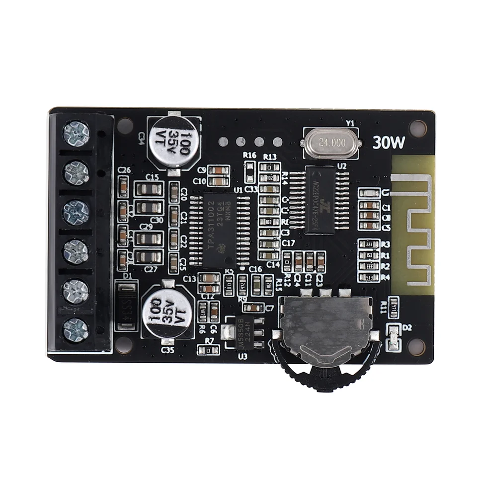 20W Stereo Bluetooth Power Board zosilňovača 12v / 24v vysoký výkon digitálneho zosilňovača pre digitálny výkon xy-P15W bez škrupiny