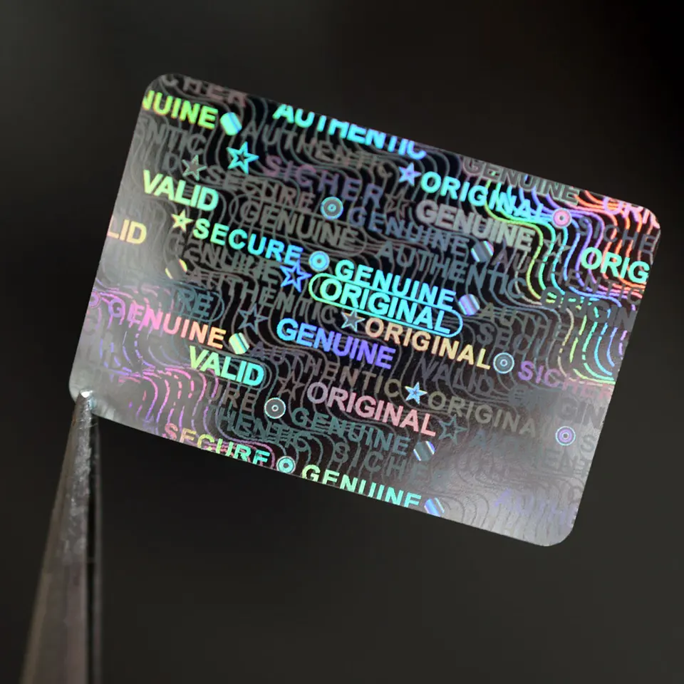 20x30mm hologram laserové holografické nálepky Originálny autentický originálny platný Sicher Secure Security nálepka pre balíček