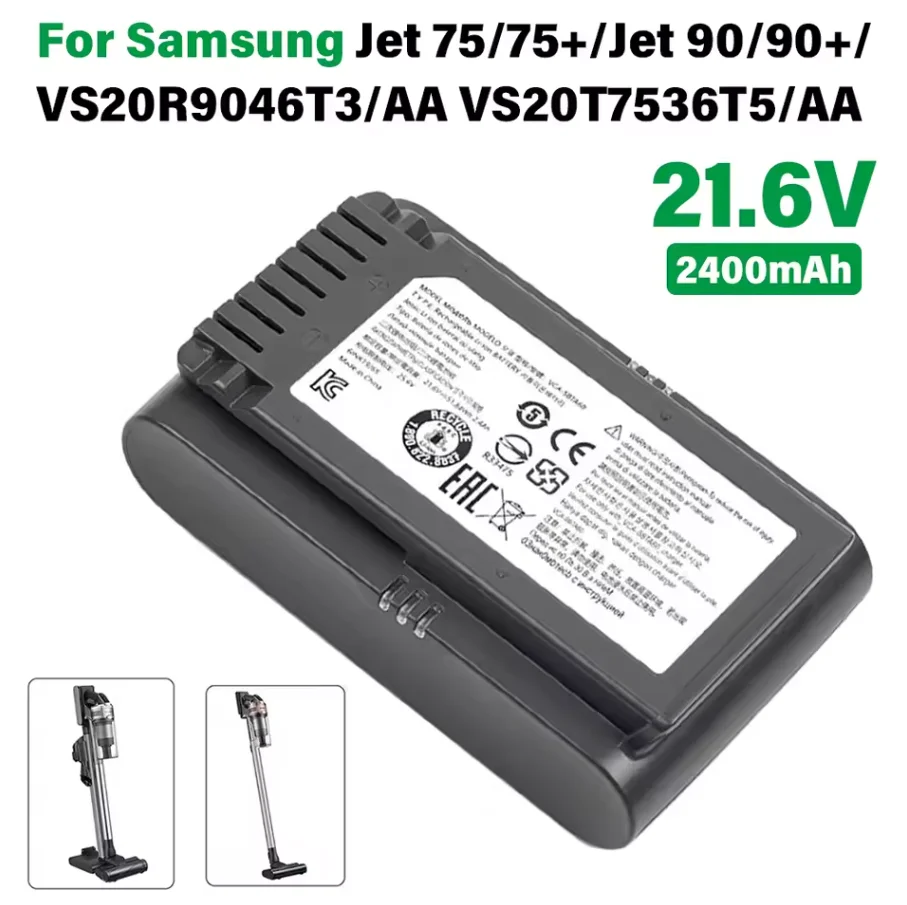 21,6V 5000 mAh li-iónovej batérie pre Samsung vysávač Jet 90/Jet 75 PET/JET 75 Vákuum VACUUM VCA-SBT90/XAA