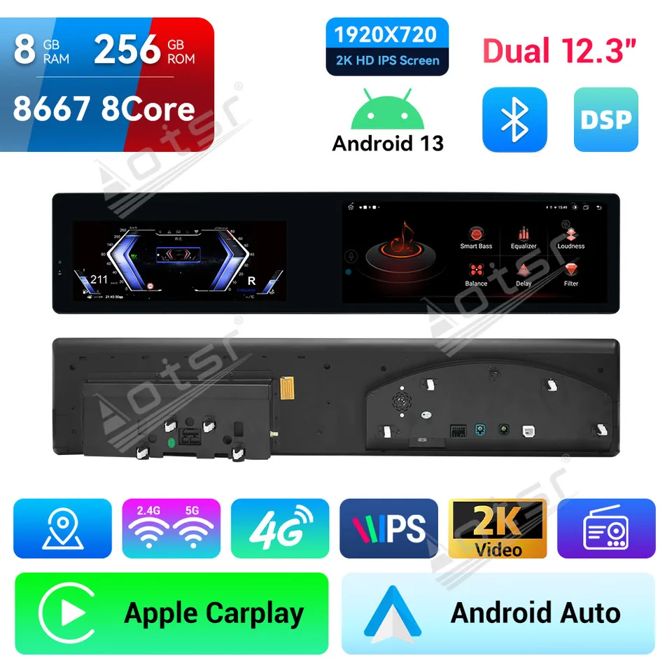 21-palcový dvojposchodový automobil Android 13 pre BMW 5 Series F10 F11 F18 2009-2017 Multimediálny hráč GPS navigačnú jednotku GPS
