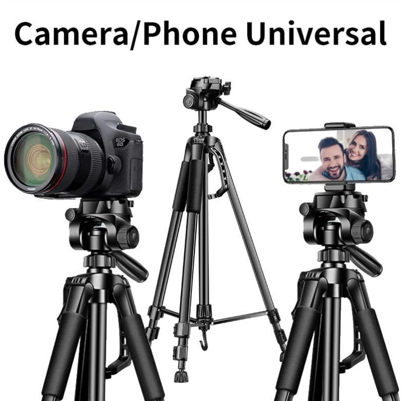 210 cm fotoaparát hliníkový hliníkový cestovný statív kompatibilný s DSLR SLR Canon Nikon iPhone Video Live Stream Vlogging Photography