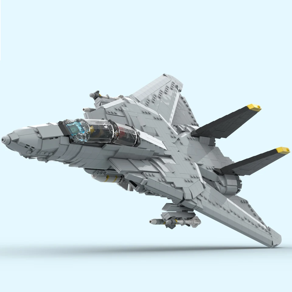 2124ks WW2 Vojenská MOC F14D TOMCAT SUPERSONSONSON FISTER Model DIY Creatívne nápady High-Tech Childrentoy Gift Fighter Blocks Blocks