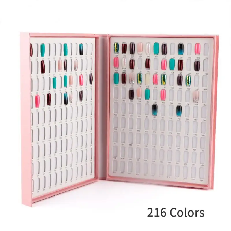 216 Colors Art Art Farebná karta Odnímateľná farebná karta Kniha na nechty na nechty na nechty