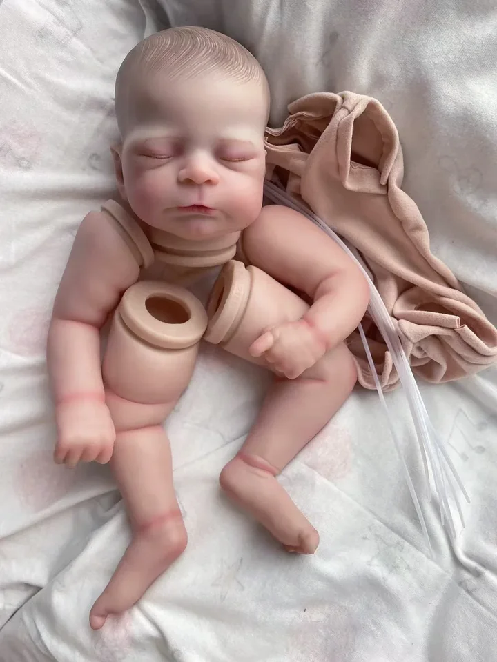 21inch už maľované súpravy znovuzrodené bábiky Timothy Soft Touch nedokončené DIY Doll Kit 3D maľovaná pokožka s viditeľnými žilami