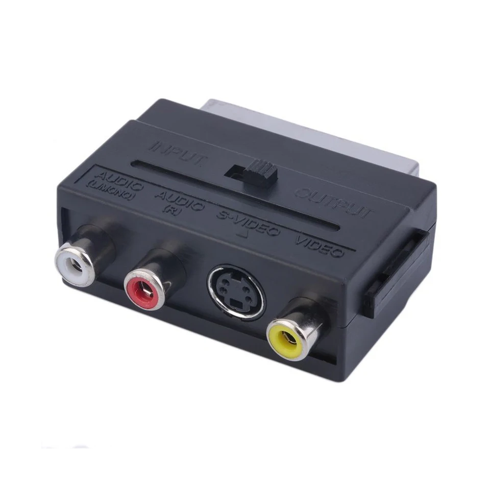 21pin SCART TO 3RCA Adapter Converter pre PS4 Wii DVD Box RGB SCART na zložené RCA S-Video AV TV Audio pre Microsoft Xbox