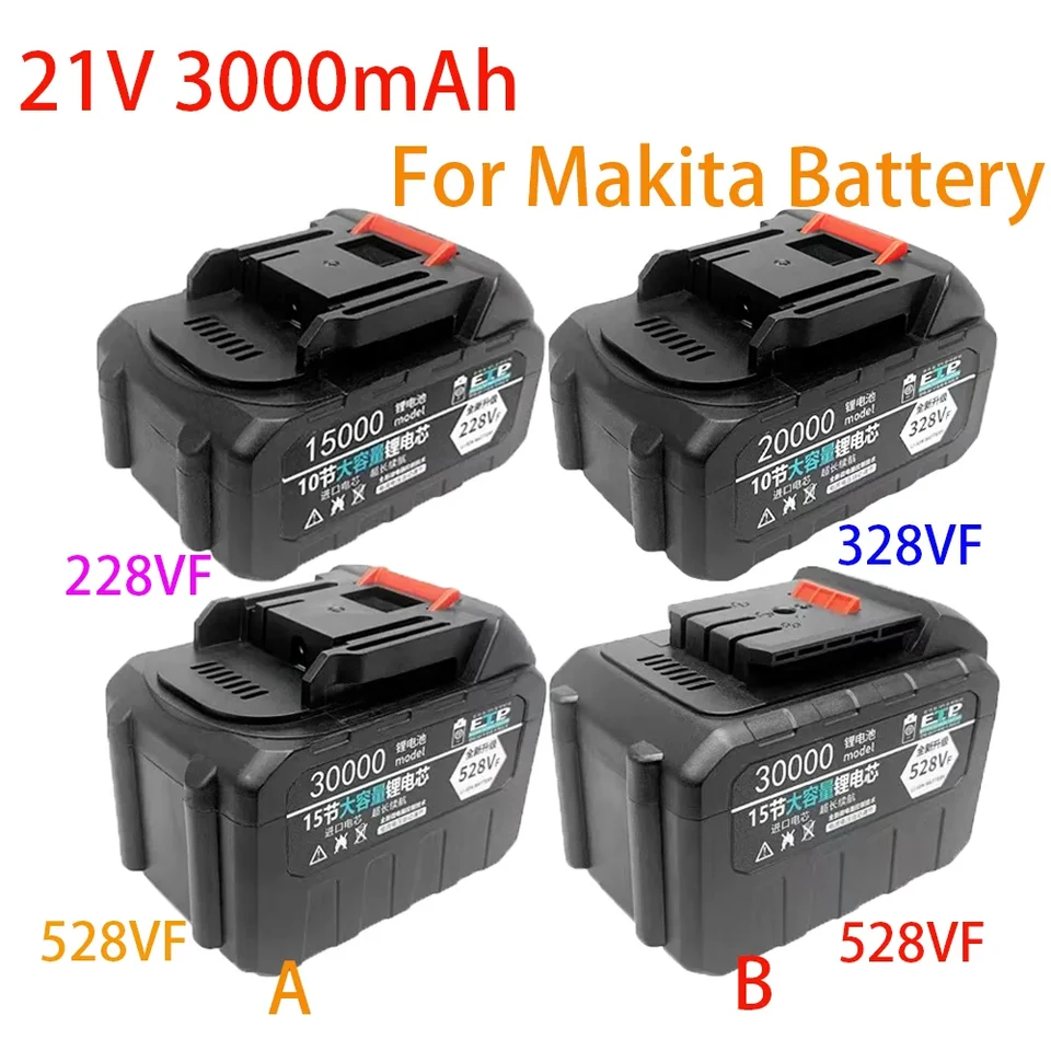 21V Nabíjateľná batéria 7500 mAh lítium -iónová batéria pre batériu elektrického energie Makita je 228 VF 328VF 528VF EU zástrčka EÚ