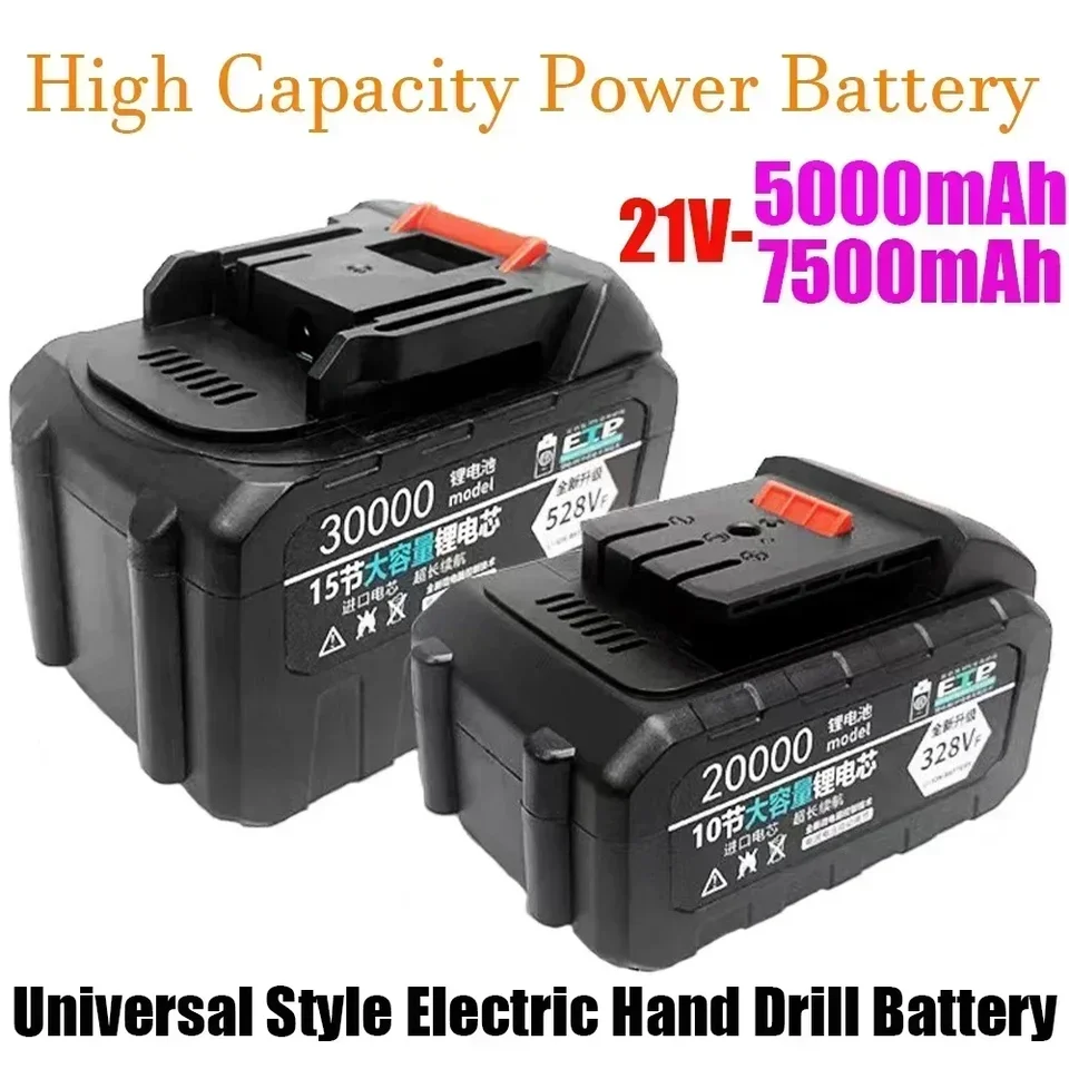 21V Nabíjateľná batéria 7500 mAh lítium -iónová batéria pre batériu elektrického energie Makita je 228 VF 328VF 528VF EU zástrčka EÚ
