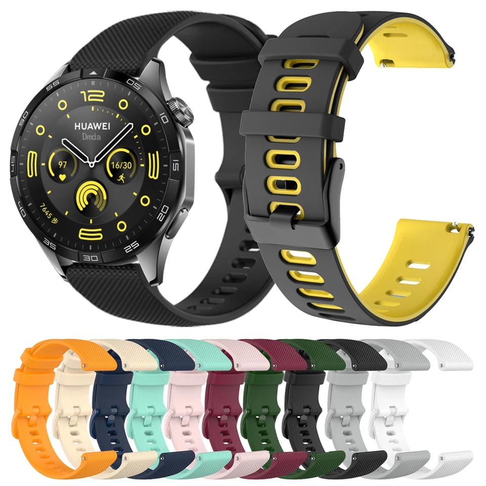 22 20 mm popruh pre Huawei Watch GT 4 Pro 46mm pásmo GT4 GT 3 2 42 mm Honor Magic Watch 4 GS 3 Pro E E E ES Silikónový náramok