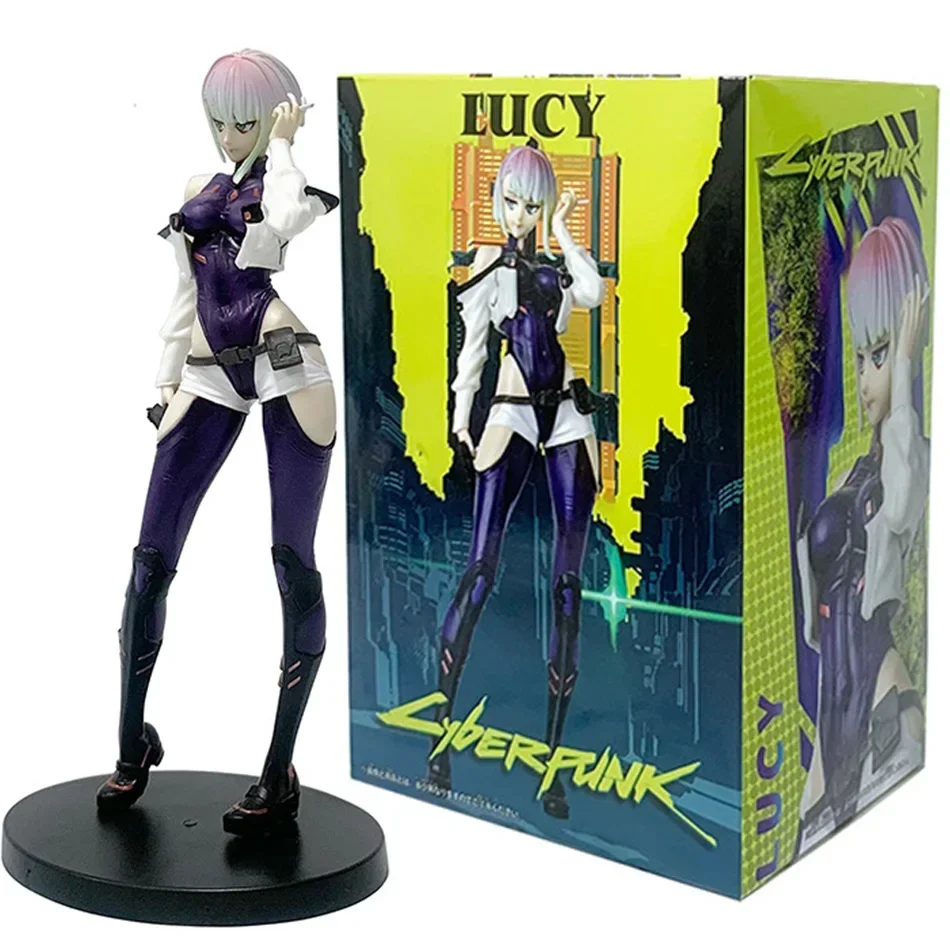 22 cm Cyberpunk Edgerunners Anime figure Super Hacker Edge Walker Lucy akčná figúrka Zbierka Model Hračky pre bábiky pre deti darčeky