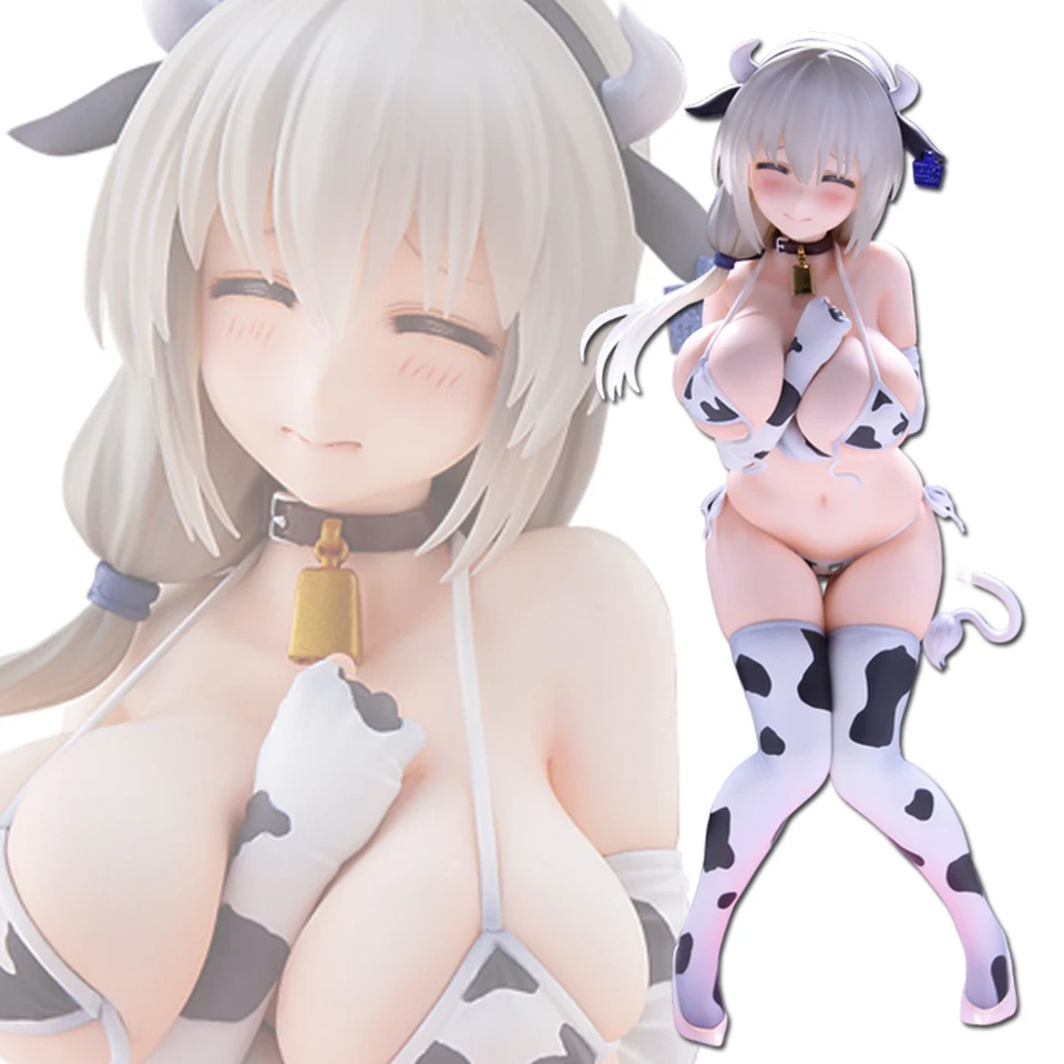 22 cm Dream Tech Uzaki! Uzaki Tsuki Cow Pattern Bikini Anime Girl PVC akčná figúrka hračka Adlut Collectible Model Model Darček