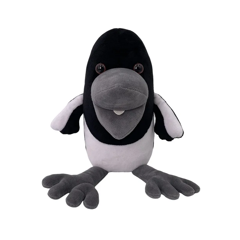 22 cm Steve a Maggie Plush Toy New Halloween Kawaii Magpie Crow Peluche Hračky Soft Soft Scdled Animal Doll Ducks na sviatočné darčeky