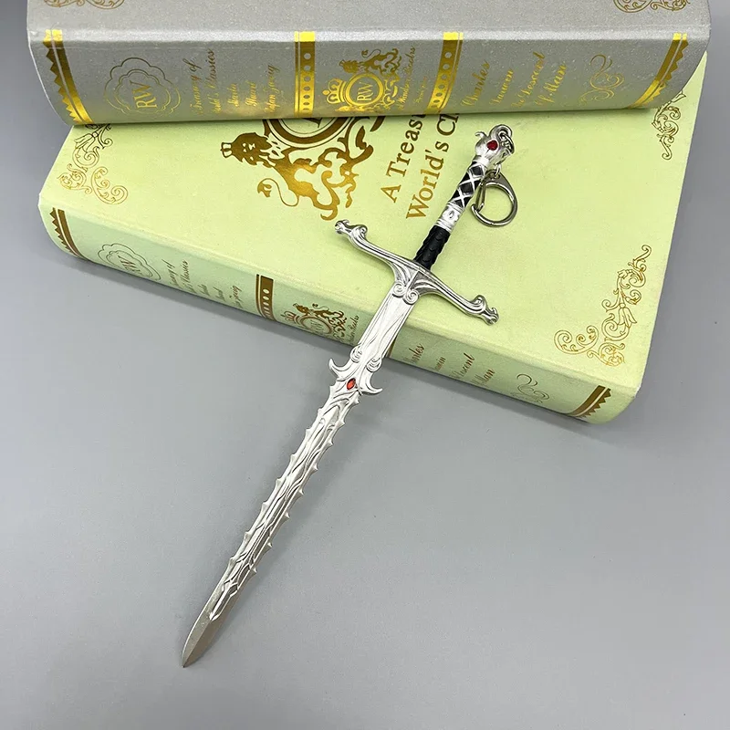 22 cm strieborný meč z Astaral Plane Baldur's Gate 3 Game Merchandise Lucas Ophelia Metal Weapon Models Home Ornament Keychain