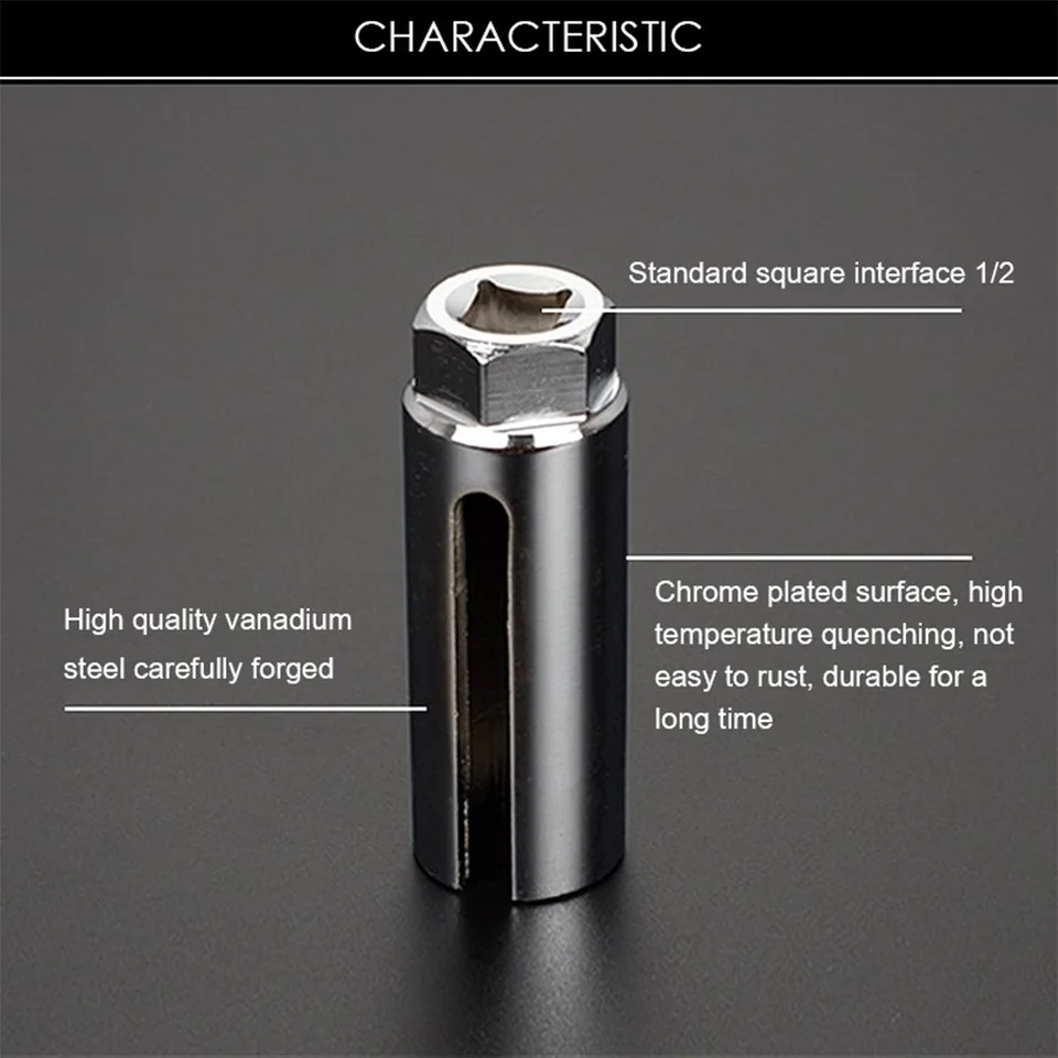 22 mm 1/2 palca auta Lambda Oxygen Sensor Socket Professional na opravu inštalácie Univerzálny súprava nástrojov na náradie