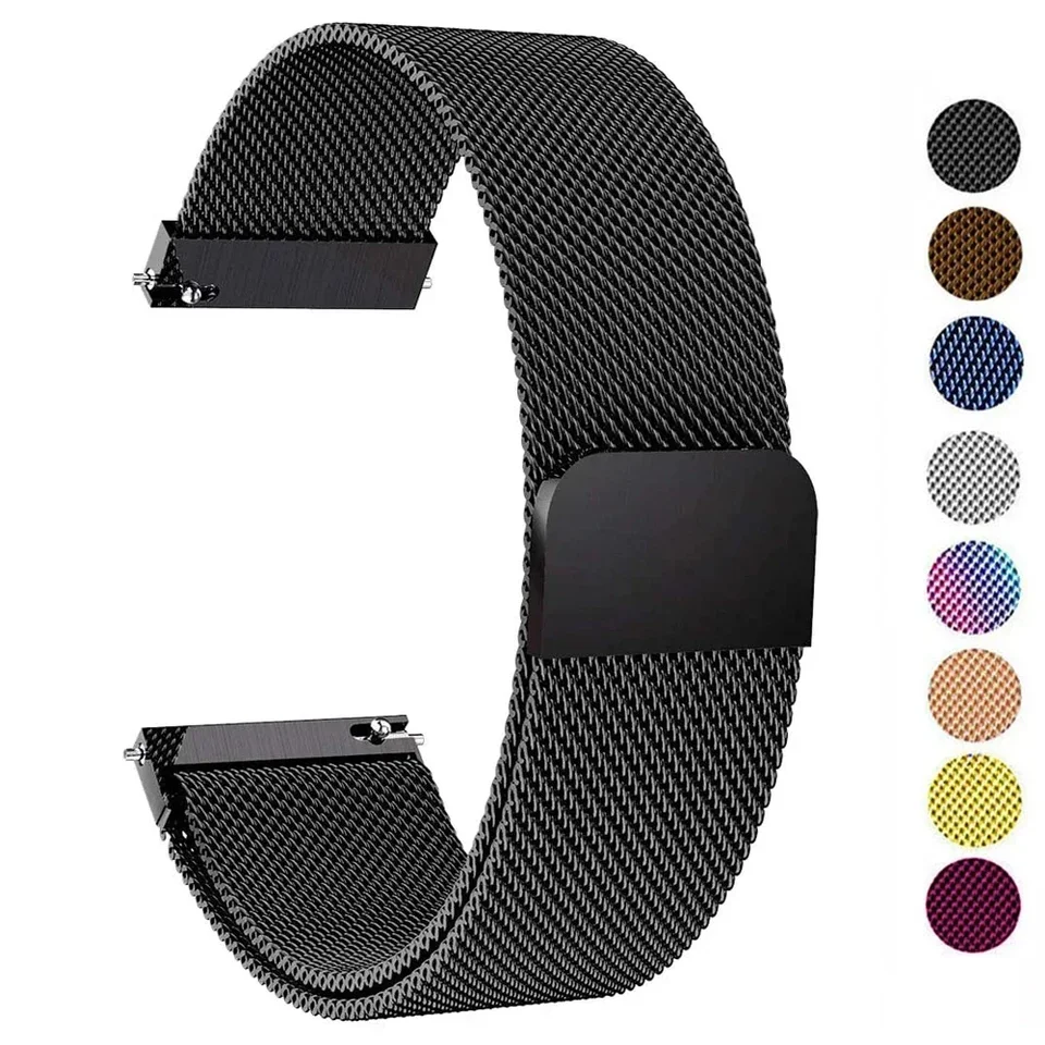 22 mm 20 mm Milanese Loop Strap pre Samsung Galaxy Watch 7 6 5 444mm 40 mm 6 Classic Active Bracelet Huawei GT Magnetic Watch Band Band