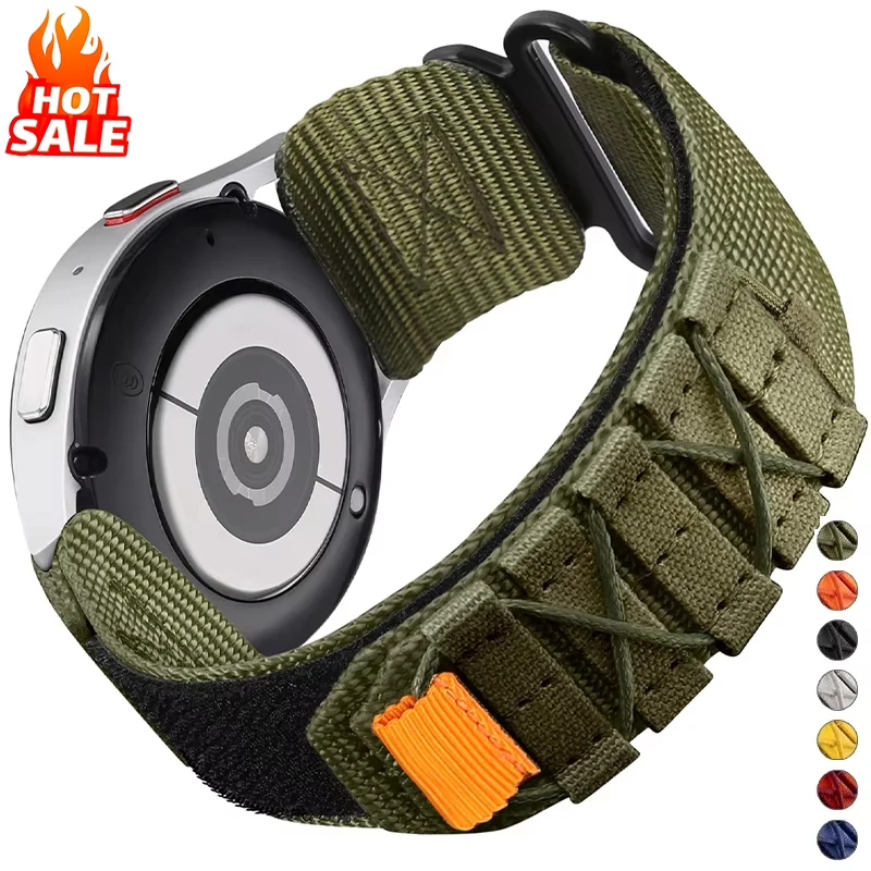 22 mm 20 mm nylonový slučkový remienok pre Samsung Galaxy Watch 7 6 5 4 5Pro 6 Classic Gear S3 Sport Bracelet for Huawei Watch GT5 4Pro Band