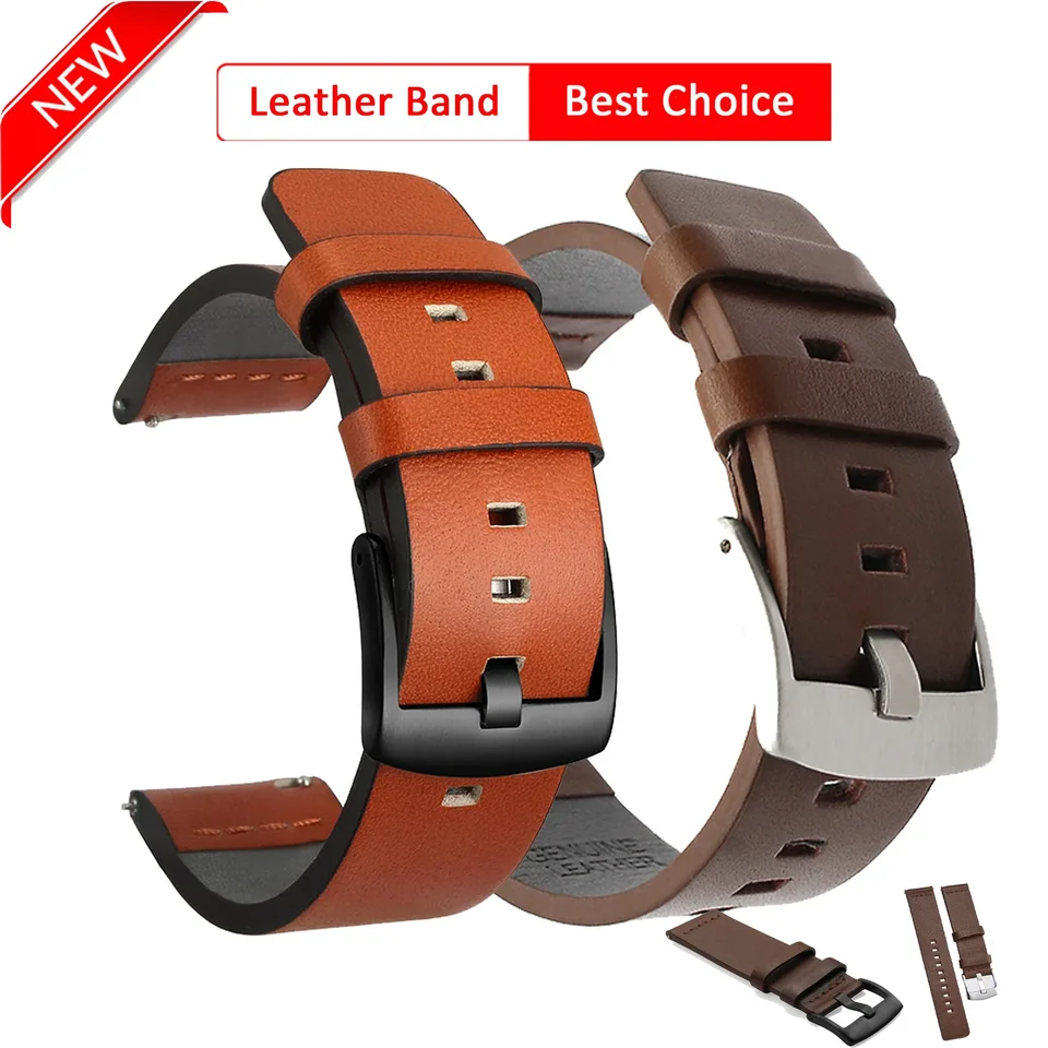 22 mm 20 mm Vysoko kvalitné kožené hodinky pre Samsung Galaxy Watch 6classic 43 mm 47 mm 7 6 5 4 40/44 mm 5pro 18 mm popruh rýchle 24 mm