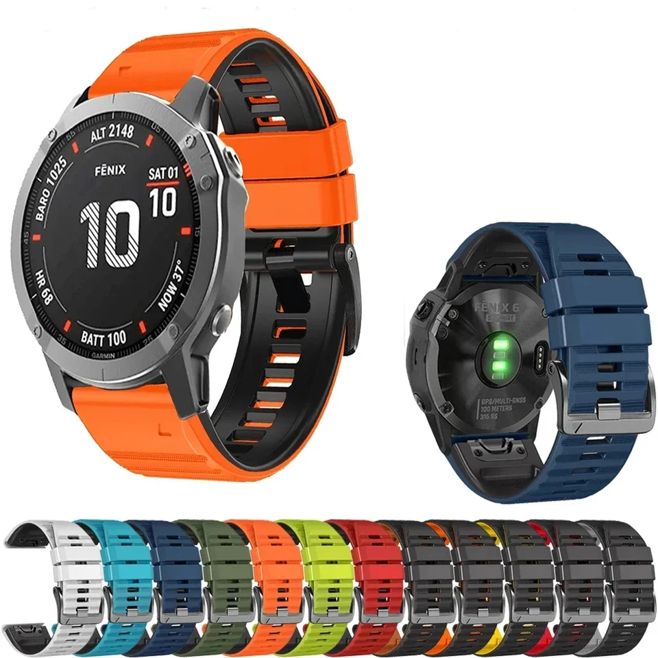 22 mm 26mm Silikone Watchband Rapace for Gar Min Fenix ​​7x 7 Instinct Epix2 6x 6 Pro Smartwatch Wristband Fenix ​​5x 5 Plus náramok