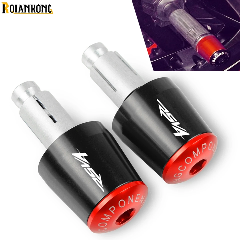 22 mm motocyklové riadidlá rukovätia rukoväte rukoväte rukoväte na koncový kryt Cap Cover pre Aprilia RSV4 Factory 2010 2012 2013 2014 2015 2016 2017 2017 2018
